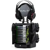 - Halo - UNSC Logo Officieel Luxe Opbergtoren voor 4 Controllers - 10 Games - Koptelefoon