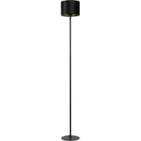 Masterlight Zwarte vloerlamp Venus 150cm met zwarte lampenkap