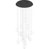 Stars of Light Zwarte hanglamp Espardello Ø 58cm