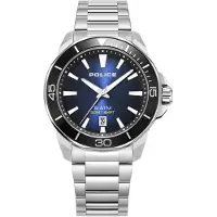 Police Analoog horloge zilver