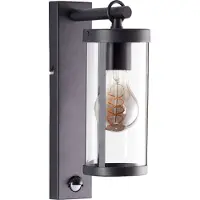 Brilliant Sidney 44291/06 Buitenlamp (wand) E27 Zwart, Transparant