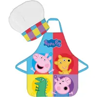 Javoli Peppa Pig Kinder Schort Set – 2-delig – Team Peppa – Schort + Mouwbeschermer – Voor Knutselen & Koken