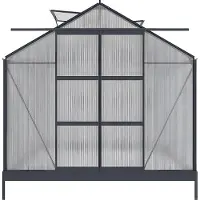 Vente-unique Tuinserre van polycarbonaat 7.5 m? GREENEA II - Antraciet