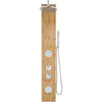 Vente-unique Douchekolom met massagestralen SOLAL van bamboe - 20 x 140cm