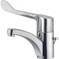 Kludi Medi Care thermostaatkraan voor wastafel, éénhendelbediening, DN 8, met armhefboom, chroom, 1 stuk.