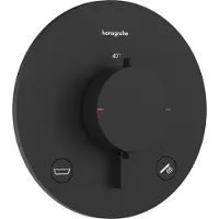 Hansgrohe Ecostat Comfort S inbouw thermostaat 2 uitgangen mat zwart EN1717