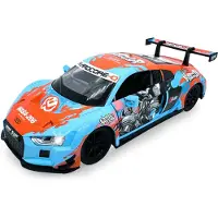 Jamara Audi R8 LMS, metalen model, schaal 1:24, blauw, inclusief knoopcelbatterijen