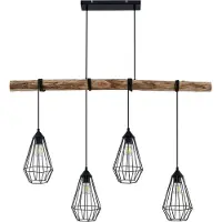 LINDBY Hanglampe , Eldarion, dimbare, Hout, Woonkamer, Metaal, Modern