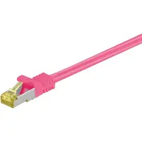 Goobay S/FTP CAT7 10 Gigabit netwerkkabel / roze - LSZH - 30 meter