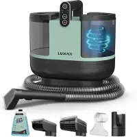 LUMAN 4-in-1 Tapijtreiniger – Zelfreinigend – Voor Bank, Vloer & Auto – 4 Borstels – Incl. Schoonmaakmiddel