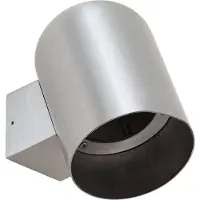 LINDBY Wandlamp buiten Lupil, dimbaar, alu / grijs / zink, Aluminium, Modern, Wandlamp buiten
