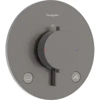 Hansgrohe Ecostat Comfort S inbouw thermostaat 2 uitgangen Brushed Black Chrome EN1717