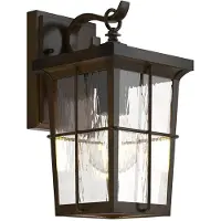 LINDBY Wandlamp buiten Charmaine, dimbaar, bruin / roest, Aluminium, Antiek, Wandlamp buiten