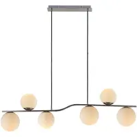 LINDBY Hanglampe , Avalyn, dimbare, Metallic, Woonkamer, Glas, Modern