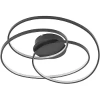LINDBY Plafondlamp , Kateryna, dimbare, Zwart, Woonkamer, Aluminium, Modern