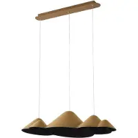 LUCANDE Hanglampe , Beutlin, dimbare, Groen, Eetkamer, Stof, Modern