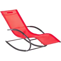 Beliani CARANO II - Strandstoel - Rood - Staal