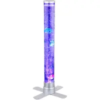 Globo Waterzuil kleur veranderende bellenzuil woonkamer, decoratie hallen, LED RGB incl. 3 vissen en 2 ballen LxBxH 24.6x24.6x61.1cm