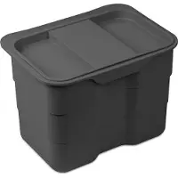 Sotech BIOBIN - Afvalbak met deksel - 4,2 liter - ANTRACIET - Kunststof - EASY CLEAN - voor op het aanrecht