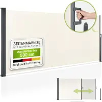Juskys Windscherm / Zonnescherm Dubai - 500 x 160 cm - Beige