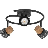 Ledvance LED Armatuur GU10 | DECOR SPOT CORK BLACK Spiral 3x3.4W 927 DIM