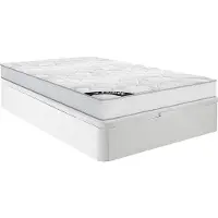 Vente-unique Set 140 x 190 cm bedbodem met opbergruimte, wit + matras met pocketveren van 20 cm dik - SONGE van YSMÉE