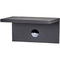 LUCANDE Wandlamp buiten met bewegingssensor Darina, zwart, Aluminium, Modern