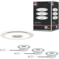 Paulmann 92907 Whirl LED-inbouwlamp Set van 3 stuks LED LED vast ingebouwd 4.9 W Aluminium (geborsteld), Satijn
