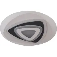 LINDBY LED-plafondlamp Rebeka, dimbaar, wit / opaal, Woon-/ Eetkamer, Kunststof, Modern, LED plafondlamp
