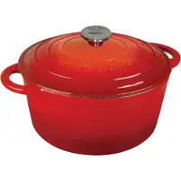 KINGHOFF 1529 - gietijzeren braadpan - Ø24 cm - 4L - rood- emaille
