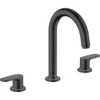 Hansgrohe Wastafelmengkraan 3-gats Vernis Blend Met Trekwaste Mat Zwart