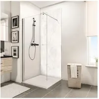 Schulte achterwand - hoogglans steenmarmer helder - 150x255 - wanddecoratie - muurdecoratie - badkamer wandpanelen - muurbekleding