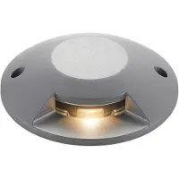 LUCANDE LED-grondspot Jeffrey, zilver, 1 lichtuitgang Jeffrey, alu / grijs / zink, Aluminium, Modern, LED buitenlamp