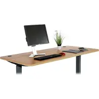 Mendler Tafelblad -D40 voor bureaus, tafelblad, 160x80cm MVG-gecertificeerd ~ bruine structuur