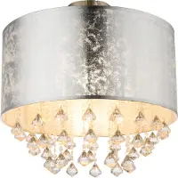 Globo Lighting Plafondlamp Amy, dimbaar, alu / grijs / zink, Woon-/ Eetkamer, Textiel / Stof / Zijde, plafondlamp