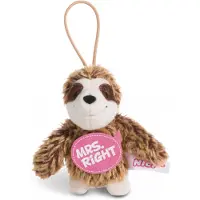 Nici Knuffelhanger Luiaard Mrs. Junior 10 Cm Polyester Bruin