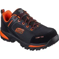 SKECHERS heren veiligheidsschoen GATLON - STRIGAX H, modelnummer 200188EC BKOR, kleur zwart/oranje, schoenmaat: 45 EU