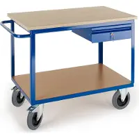 ROLLCART Verrijdbare Profi-werkbank met schuiflade, 1250 x 700 x 950 mm