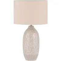 Beliani SALZA - Tafellamp - Beige - Keramiek