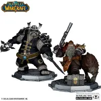 Mcfarlane Toys World of Warcraft PVC Statue 2-Pack 1/12 Dwarf Hunter: Beast Master & Pandaren: Monk (Gold Label) 15 cm Beeld