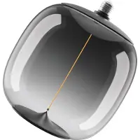Osram LED Vintage Big Oval E27 12W 818 Filament rook dimbaar 12W,, alu / grijs / zink, Kunststof, E27 LED-lamp