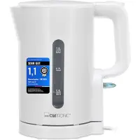 Clatronic WK 3834 - Waterkoker - geschikt voor de Camping -1Liter -900W -Wit
