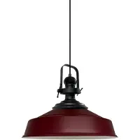Bamyum Black-Asletl Hanglamp Industrieel Bordeaux Metaal Ø40 cm, Vintage Hanglamp, E27 Pendellamp