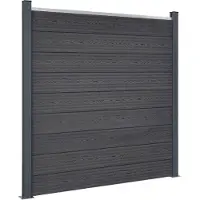 vidaXL Schuttingpaneelset 526x186 cm HKC grijs