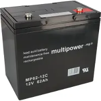Multipower MP62-12C AGM accu, 12V, 62Ah – Model M6