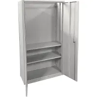 Phoenix Stalen kast SCF1891GGK, opvouwbaar, 4 legborden, sleutelslot, B 915 x D 370 x H 1830 mm, staal, lichtgrijs RAL 7035