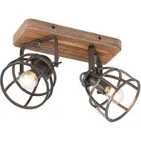 LINDBY Plafondlamp , Rutger, dimbare, Hout, Woonkamer, Hout, Vintage / Retro