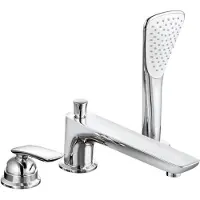 Kludi Balance 3-gats badrandkraan met voorsprong uitloop 22 cm, chroom
