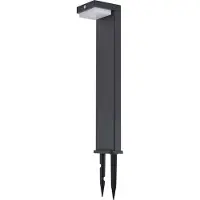 LINDBY Buitenverlichting , Eleazar, dimbare, Zwart, Balkon, Aluminium, Modern