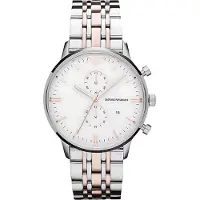Giorgio Armani AR0399 Tweekleurig herenhorloge met chronograaf